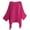 Hot Pink, variant on Tops for Women Trendy Long Sleeve Round Neck Irregular Bat Swing Lightweight Pullover BLouse Solid Color Casual Loose T-Shirts