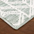 thumbnail image 5 of TOWN & COUNTRY EVERYDAY Walker Modern Diamond Everwash® Washable Multi-Use Decorative Rug with Non-Slip Backing, Sage Green, 24"x72", 5 of 11