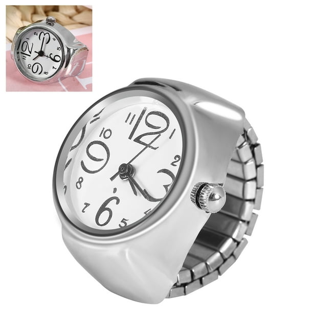 8 Colores Moda Mujeres Hombres Reloj de Anillo Analógico de Cuarzo Único Conveniente Adecuado Casual Citas Fiesta Uso Diario Mano de Obra Exquisita Aspecto Elegante