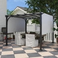 thumbnail image 3 of Spaco 10' x 10' Patio Pergola with Weather-Resistant Steel Frame, Backyard Sun Shade Canopy Cover Shelte, Grill Shade for Outdoor as Garden, Patio, White, 3 of 16