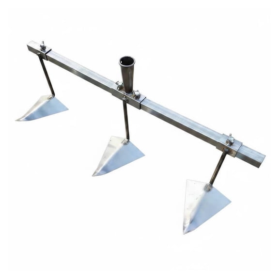 Lazsy Adjustable Row Spacing Hoe Tempered Detachable Furrow Former Farm Implement for Gardeners, Garden