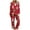 Red, variant on Tnhcen Winter Women's Comfortable 2-Piece Christmas Snowman Print Pajamas Set Crew Neck Long Sleeves Top Pants Great Lounge Home Nightwear S-2XL
