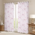 thumbnail image 2 of Erosebridal Girls Chic Floral Bowknot Blackout Curtains Set of 2 (52x84 Each),Vintage Flowers Window Curtains for Teenagers,Luxury Bedroom Decor, 2 of 6