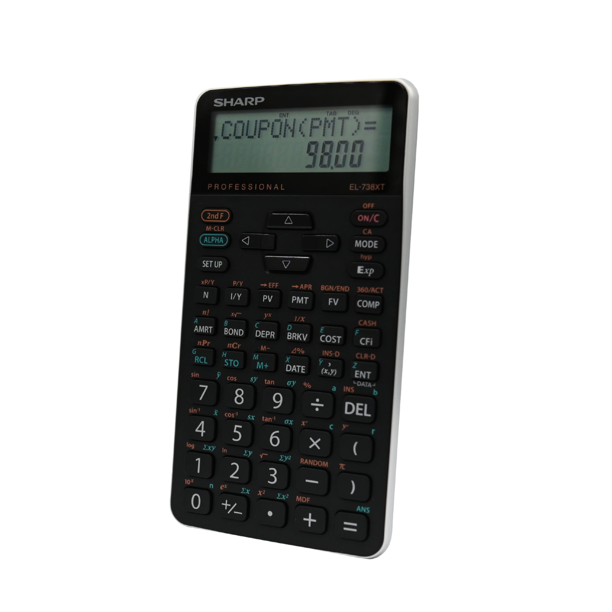 SHARP EL738XT 10-Digit Financial Calculator, Time Value Money Solver, Amortization, Cash Flow Analysis, NPR, IRR, Depreciation, Breakeven Calculations