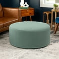 thumbnail image 5 of Jaxx Candler Round Coffee Table Ottoman, Large, 36-Inch, Boucle Green, 5 of 10