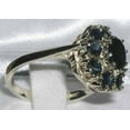 thumbnail image 3 of LBG 10k White Gold Natural Sapphire Womens Promise Ring - Size 9.5, 3 of 4