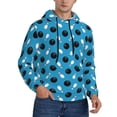 thumbnail image 2 of Picia Bowling Balls Pattern Casual Men's Hoodie - Lightweight Hooded Sweatshirt with Kangaroo Pocket, Comfortable Pullover for Everyday, Travel-X-Large, 2 of 7