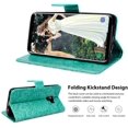 thumbnail image 3 of For Samsung Galaxy S9 Mobile Phone Cover Leather Pu Wallet Flip Case Flower Pattern Folding Cover Sunflower - Green, 3 of 7
