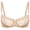 Beige, variant on Women's Sexy Lace Bra Underwire Balconette Unlined Demi Sheer Plus Size