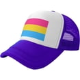 thumbnail image 1 of Pansexual Pride Flag Mesh Back Trucker Cap Baseball Cap, 1 of 8