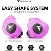 Decibullz Custom Molded Earplugs Pro Pack, One Size - Pink Bundle