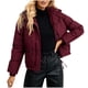 thumbnail image 2 of Chaquetas y abrigos casuales de manga larga sin capucha para mujer, chaqueta de cuello alto corto y versión holgada, chaqueta de pan con cremallera, chaqueta de algodón, abrigo corto para mujer, 2 of 4