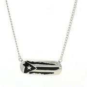 Stainless Steel Necklace Puerto Rico Flag