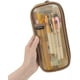thumbnail image 1 of Estuche de Malla de rejilla ZHAOCHENG para lápices transparente caqui multiusos, 1 of 5