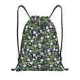 thumbnail image 1 of Saiise Fun Panda Playing With Bamboo Leaves Pattern Sports Drawstring Backpack - String Swim Gym Bag with Wet Proof Pocket for Women&Men-Small, 1 of 6