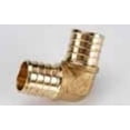 thumbnail image 1 of Elkhart Supply Fresh Water Fitting 51138 BestPEX; PEX Coupler; 3/8 Inch PEX x 3/8 Inch PEX; 90 Degree Elbow; Brass; With Barcoded, 1 of 5