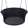 thumbnail image 5 of 33.8 Inch Single Casual Hanging Chair, Wicker Swing Chair with Soft Backrest, Porch Swing with Rope and Thick Cushion for Garden, Backyard, Balcony, 5 of 7