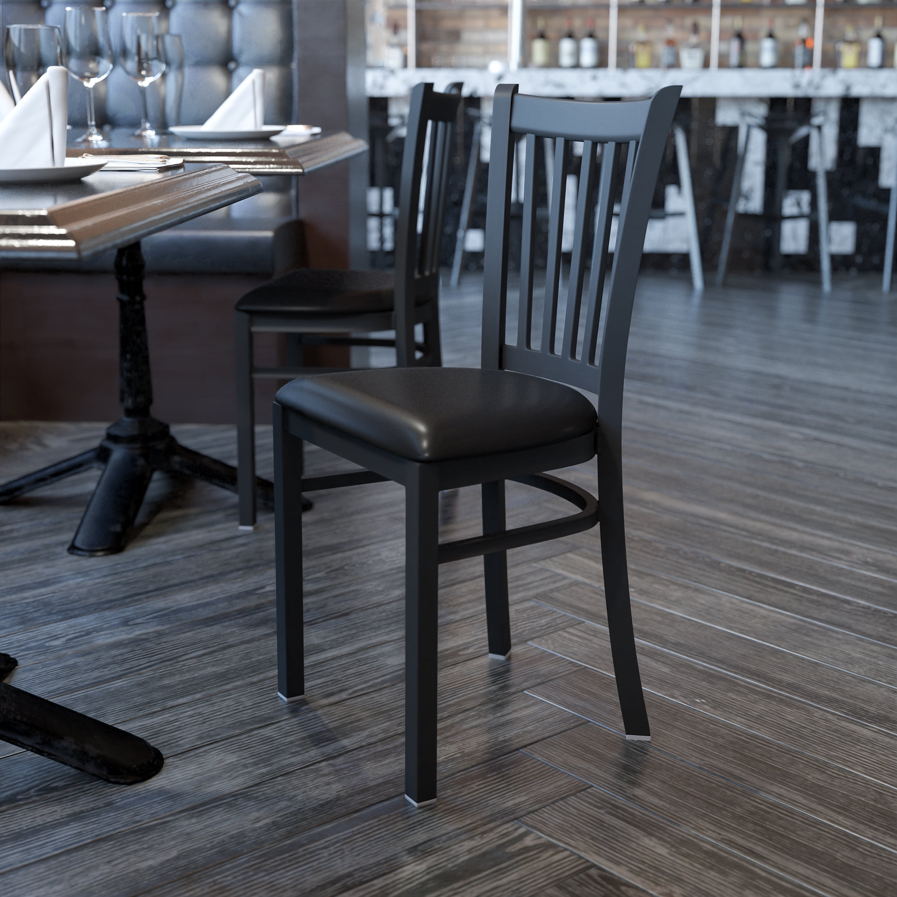 Flash Furniture Hercules Series Black Coffee Back Metal Restaurant Chair for sale online