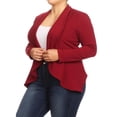 thumbnail image 4 of Women's Plus Size Casual Long Sleeve Open Front Jacket Blazer Made in USA, 4 of 4