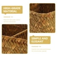 thumbnail image 6 of Eease 3 Compartment Woven Seagrass Baskets for Storage, 6 of 6