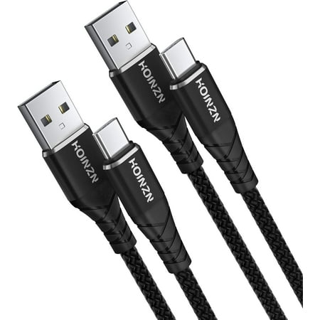 USB C Cable[2-Pack,6FT], 3A Type C Fast Charging Cord Durable Braided Compatible with Samsung Galaxy A20 A50 A51