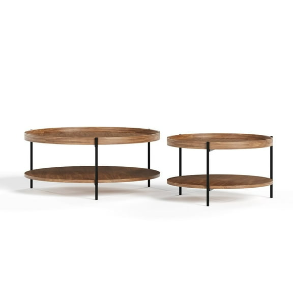Modrest Savoy - Modern Walnut Large Coffee Table