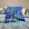 thumbnail image 2 of Orinice hockey hockey hockey hockey stick blue background warm light blanket soft blanket living room sofa decoration cow gift blanket all seasons blanket excellent feel, 2 of 6