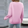 thumbnail image 4 of Riforla Women's Casual Long Sleeve Graphic Tee Crew Neck Pullover Tops Letter Print Hooded sweatshirts for women Pink M, 4 of 5
