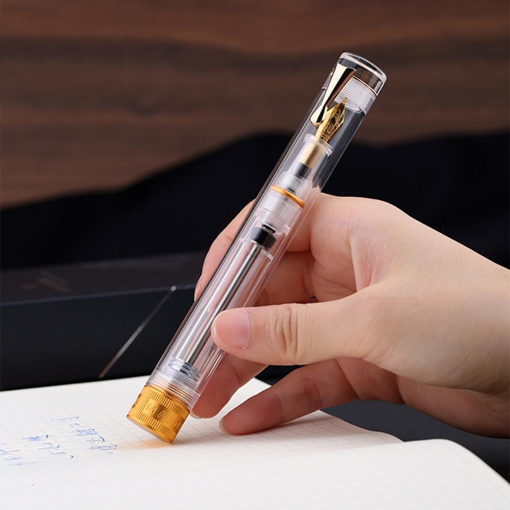 Giaone Clear Body Fountain Pen Vacuum Ink Filling Systems Designs with Nib Choices