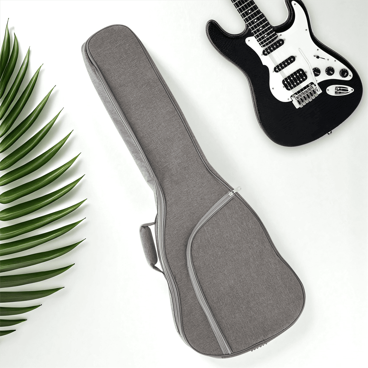 Electric Guitar Gig Bag 12MM Padding Dual Adjustable Shoulder for Electric Guitar Bass Guitar Classical Guitar and More,1 x guitar bag,Gray & Blue
