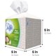 thumbnail image 5 of Caja de pañuelos de cuero blanca de 5 x 5 con cubierta de cuero plegable cuadrada, 5 of 5