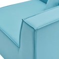 thumbnail image 7 of Sofa Corner Chair, Fabric, Blue, Modern Contemporary Urban Design, Outdoor Patio Balcony Cafe Bistro Garden Furniture Hotel Hospitality, 7 of 7