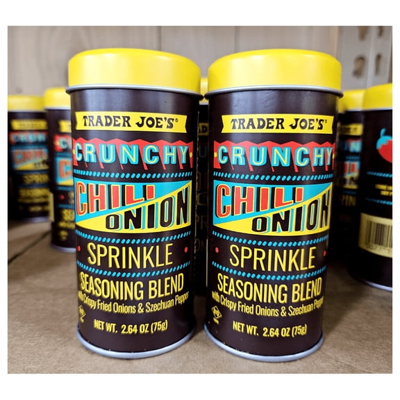 Trader Joe’s Crunchy Chili Onion Sprinkle Season Blend 2.64oz 75g (2 Tins)
