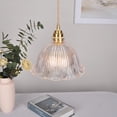 thumbnail image 4 of Flower Shape Clear Glass Pendant Lighting for Kitchen Sink, Transparent Glass Pendant Light for Dining Room Table, Modern Simple Ceiling Hanging Lamp for Kitchen Island, Chandelier for Bar Counter, 4 of 7