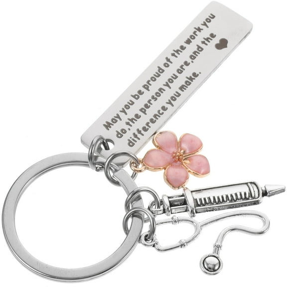 WHAMVOX Stainless Steel keychain Pendant for Decor Multi Color Nurse Gifts and Favors 1.5 inches