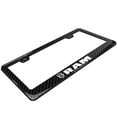 thumbnail image 3 of RAM Black Real 3K Carbon Fiber Finish ABS Plastic License Plate Frame, 3 of 8