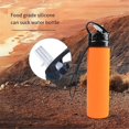 thumbnail image 2 of Orange Folding Silicone 600ml Water Bottle Cycling Water Cup Portable Shatterproof Silicone Water Bottle, 2 of 5