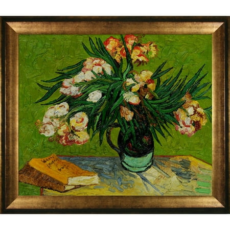 Tori Home Majolica Jar with Branches of Oleander, 1888 by Vincent Van Gogh Framed Painting