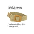 thumbnail image 3 of INSPIRE CHIC Womens Elastic Stretch Woven Belts Retro Waist Belts for Dresses Square Buckle Khaki, 3 of 4