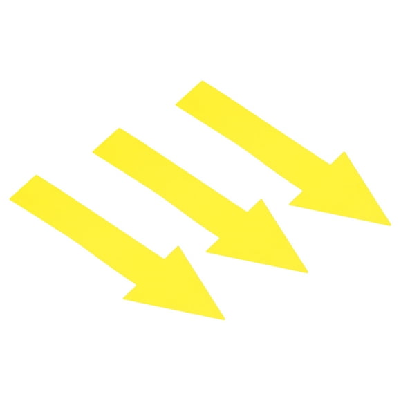 Uxcell 8x2" Arrow Sticker PVC Directional Sign Adhesive Removable Floor Decal Yellow 10Set / 30Pieces
