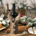 thumbnail image 4 of Funda para Botella de Vino de Navidad, 2 Piezas Bolsas de Decoración Navideña para Botellas, Funda para Botella de Vino para Decoraciones, para Decoración de Mesa de Fiesta de Cena en Casa(Ropa), 4 of 5