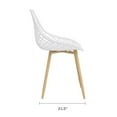 thumbnail image 3 of Kurv 3 Piece Cafe Dining Set Medium Oak and White, 3 of 10