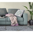 thumbnail image 4 of Amrita Sen Designs  20 x 20 in. Paisley Leaf Geo Broadcloth Indoor & Outdoor Zippered Pillow - Off White & Green, 4 of 5