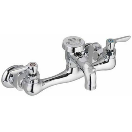 American Standard 8351.076.002 Exposed Yoke Wall Mount Service Sink Faucet with Vandal-Resistant Handles and 3