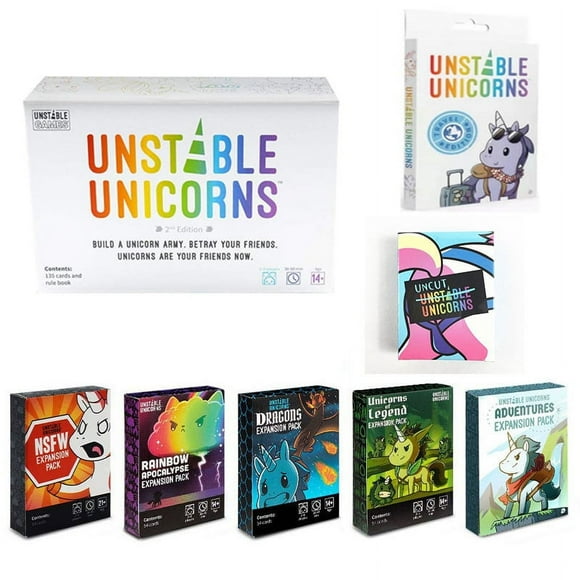 English unicorn board game toys unstable unicorns family party card game