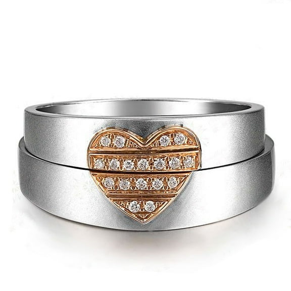 Queenly Heart Ring Married Life Rings 0.10 Carat Diamond on Gold