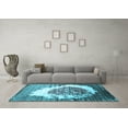 thumbnail image 3 of Ahgly Company Indoor Rectangle Abstract Light Blue Contemporary Area Rugs, 5' x 8', 3 of 4