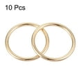 thumbnail image 3 of 30mm Metal O Rings Non-Welded for Straps Bags Belts DIY Gold Tone 10pcs, 3 of 5