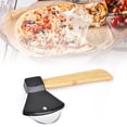 thumbnail image 3 of Cuchillos Cortador de Pizza de Hacha Redonda para el Hogar Restaurantes Cuchillo de Pizza 430 Acero PP de bambú Ergonómicamente ANGGREK  Otros, 3 of 8