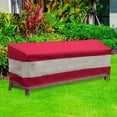 thumbnail image 7 of HGmart Patio Furniture 100% Waterproof Outdoor Lawn Heavy Duty Sofa Covers with Air Vent And Stable Strap Size Size 104x42x35Inch, Wine Red, 7 of 7